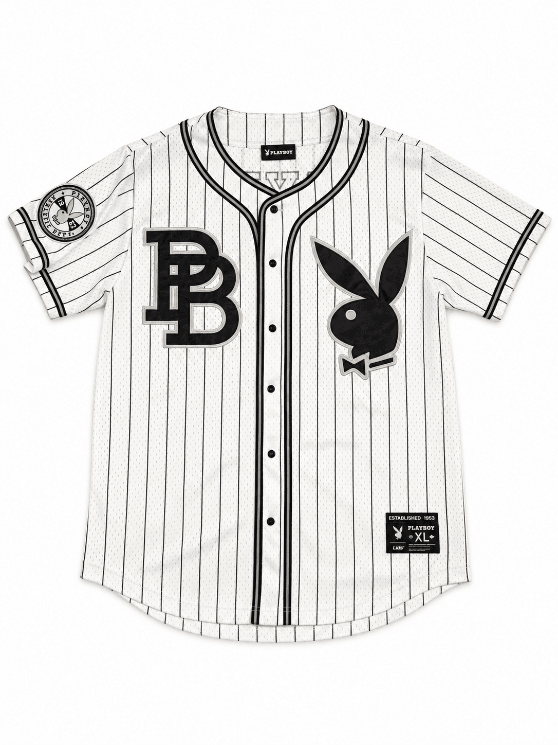 Camisa jersey de béisbol Playboy blanca