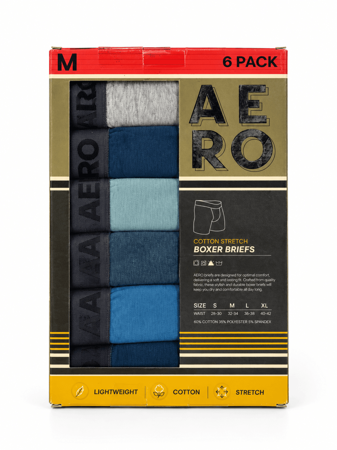 Pack 6 bóxers Aero multicolor