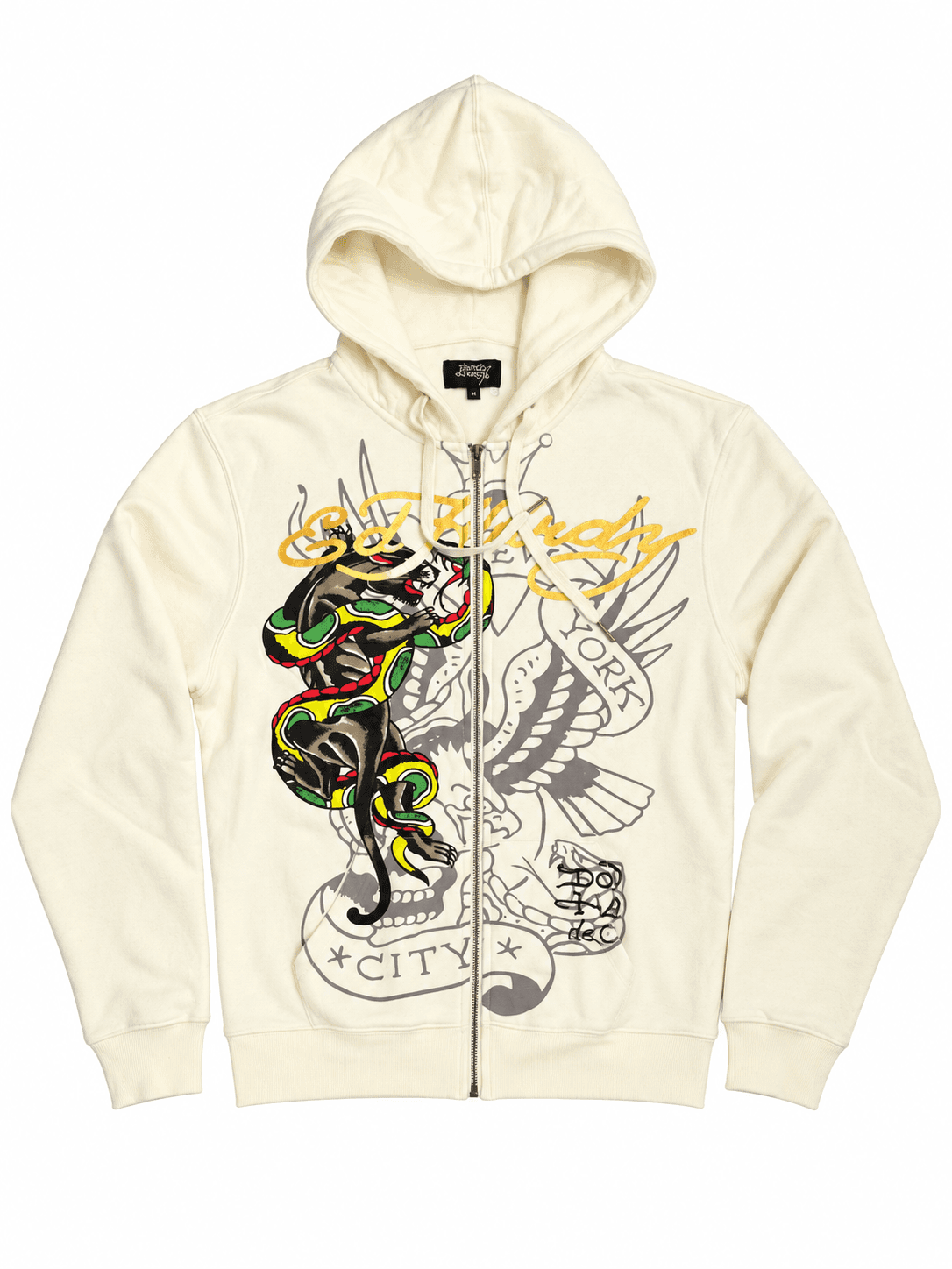 Buzo cierre completo Ed Hardy crema