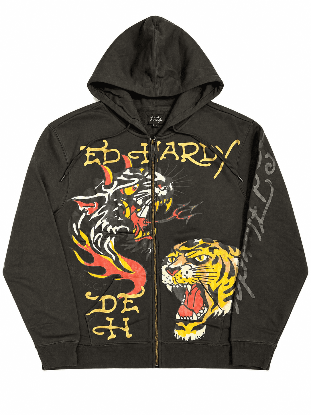 Buzo cierre completo Ed Hardy gris oscuro