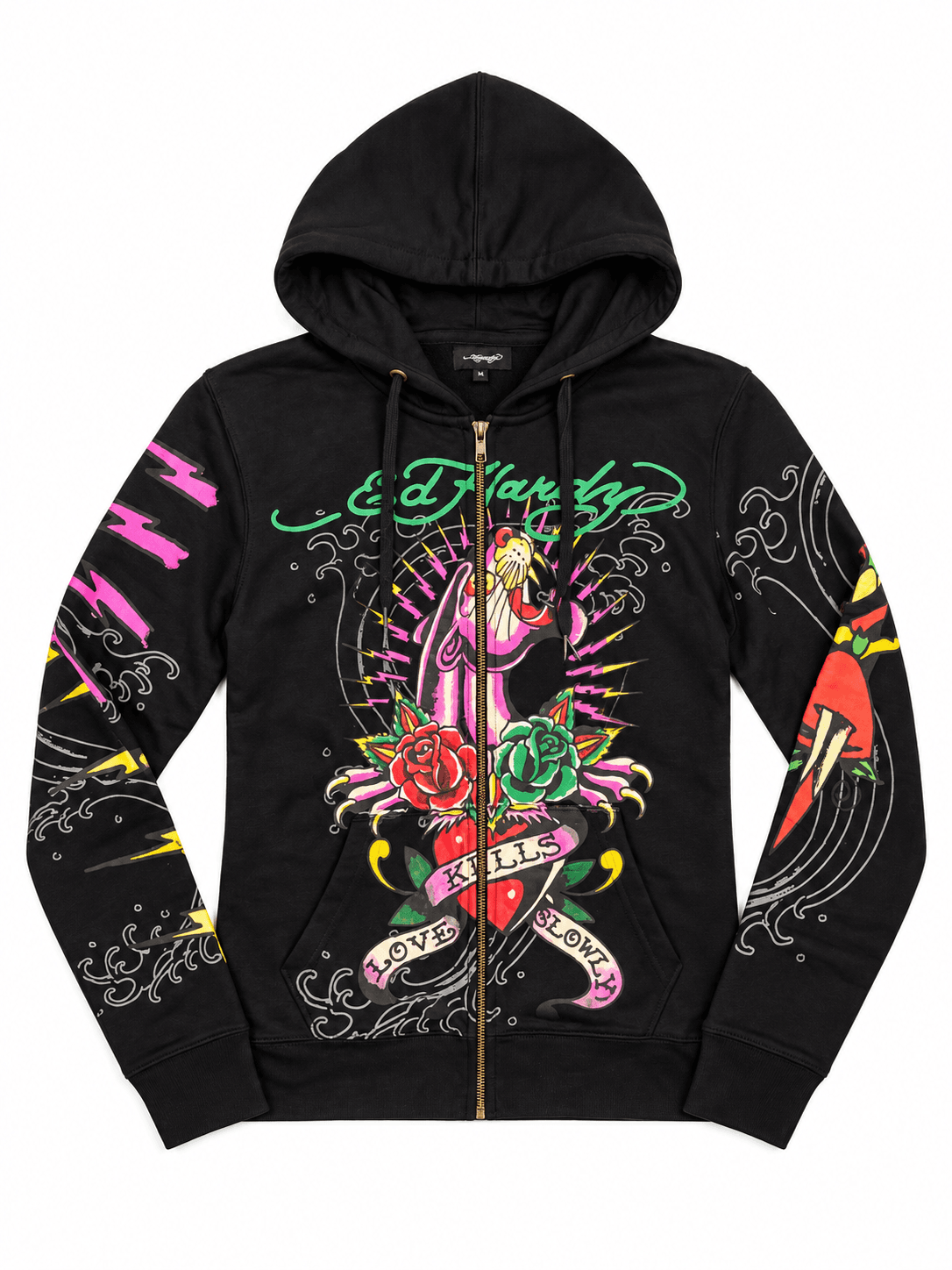 Buzo Ed Hardy negro Love Kills Slowly