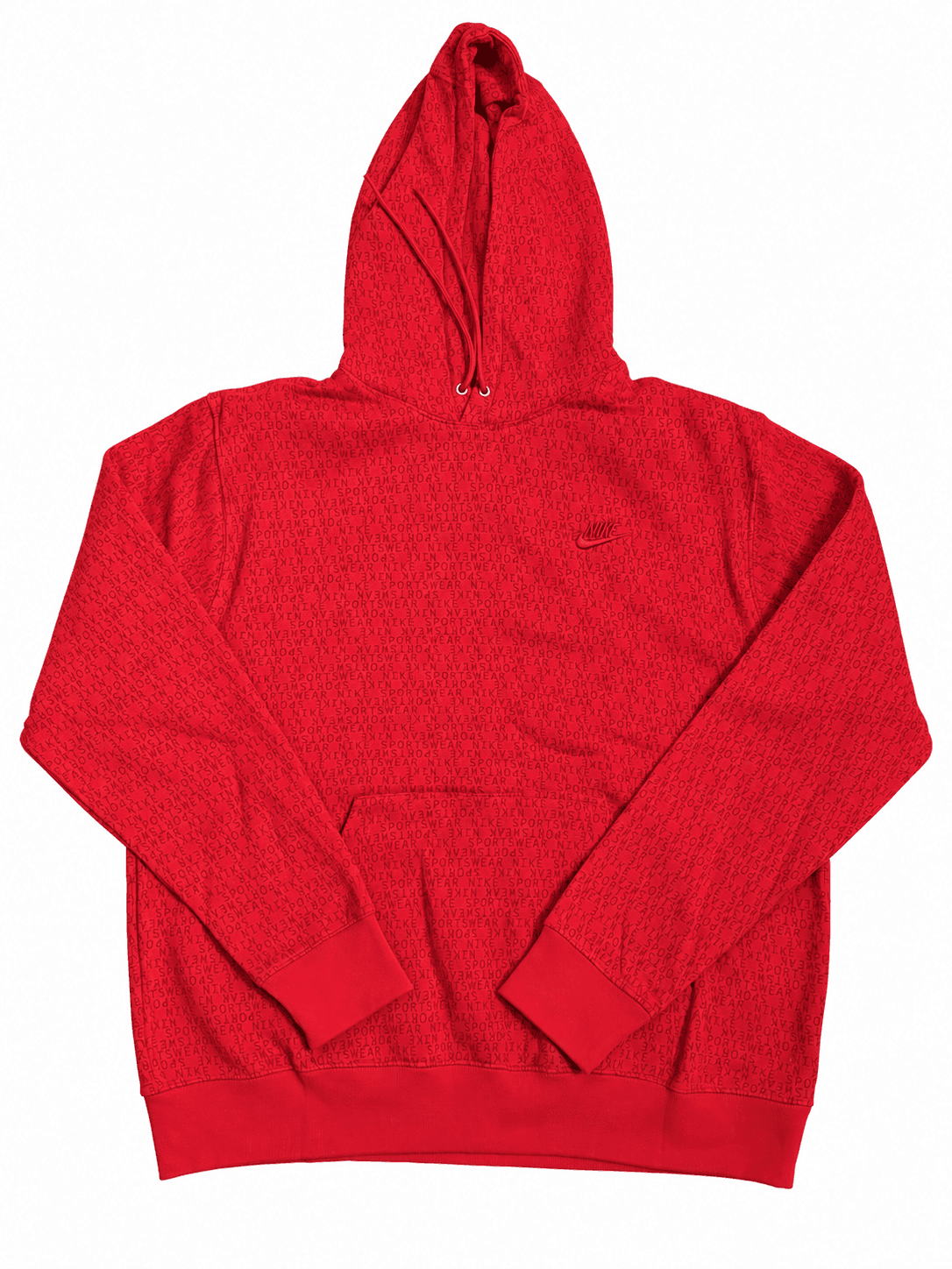 Buzo Nike rojo estampado texto