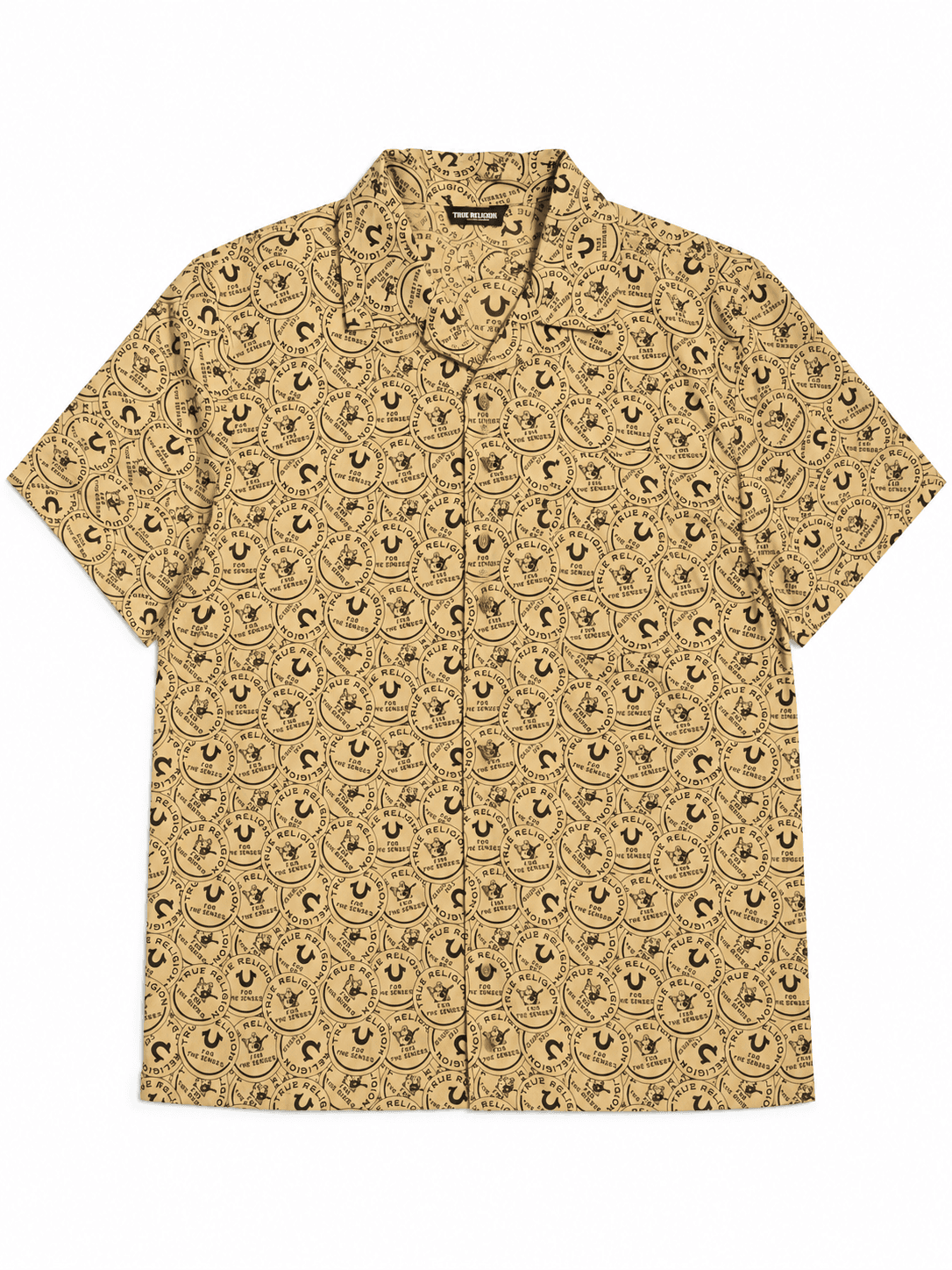 Camisa True Religion mostaza estampada