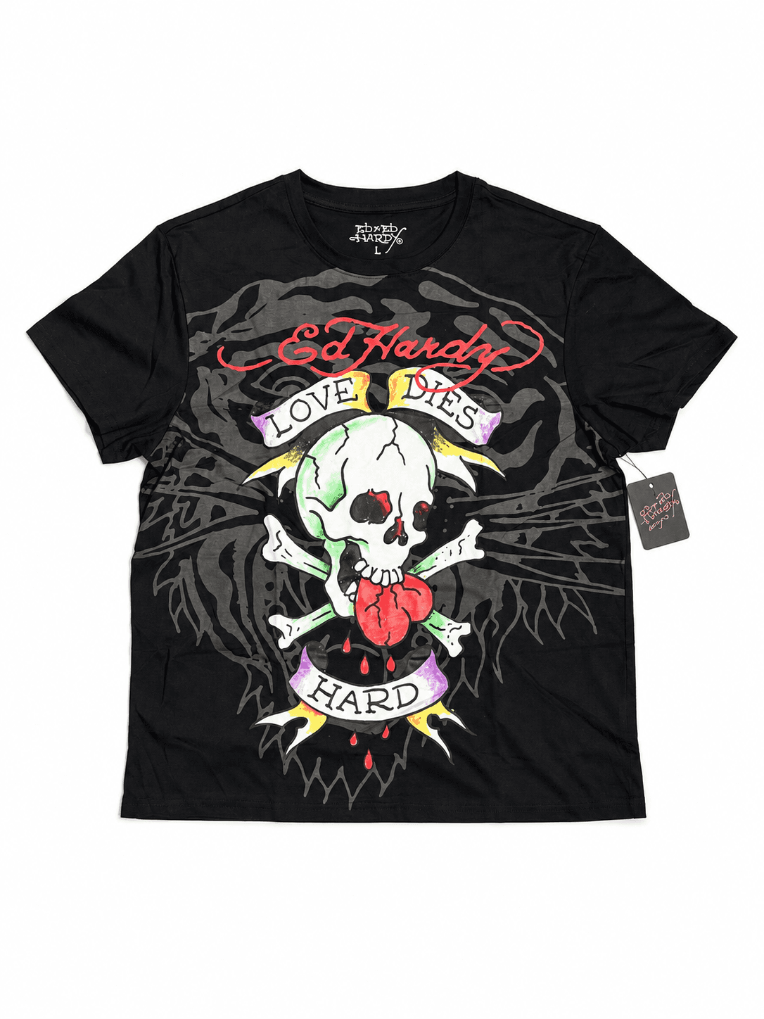 Camiseta Ed Hardy negra calavera Love Dies Hard