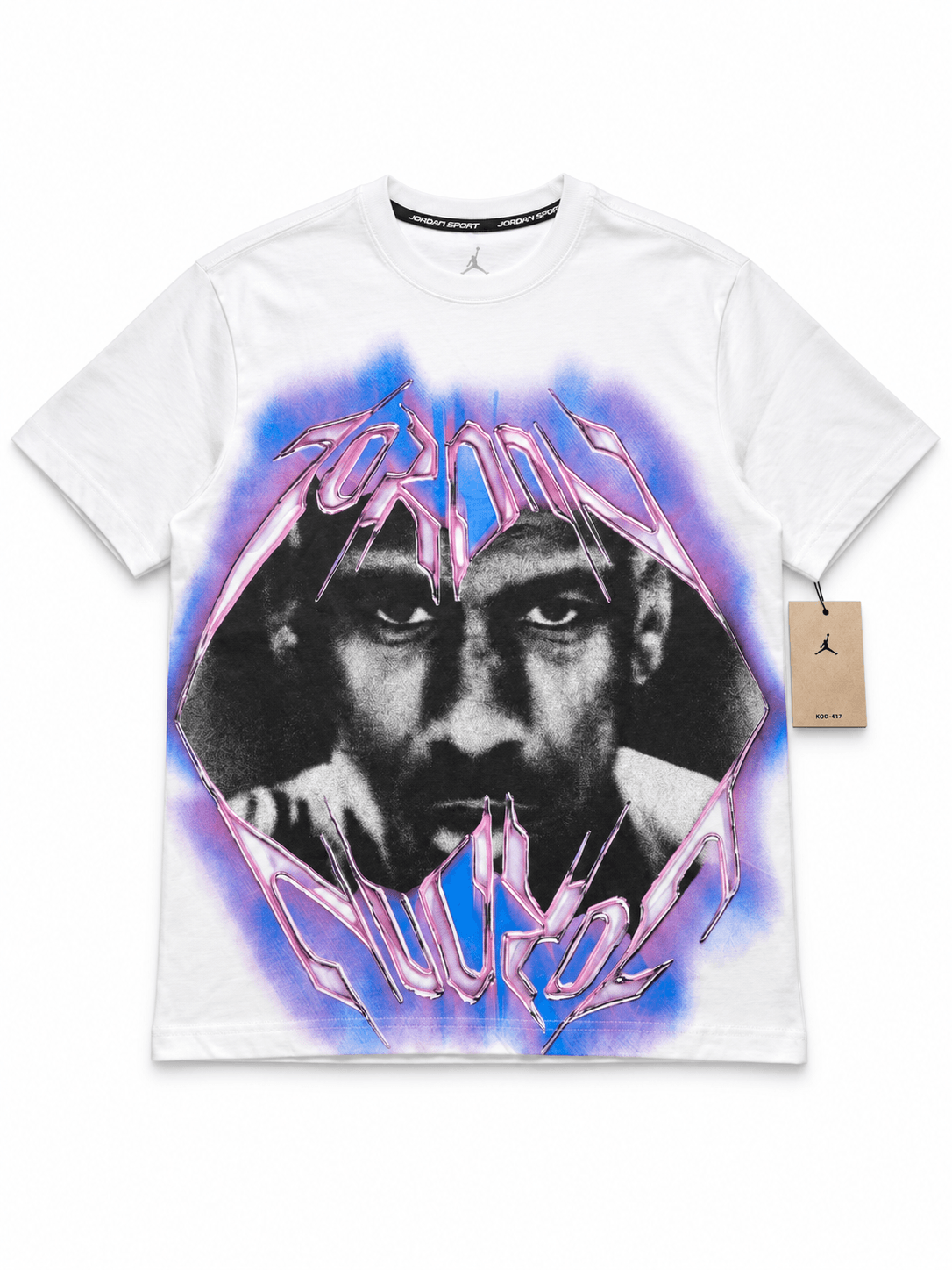 Camiseta Jordan blanca estampada