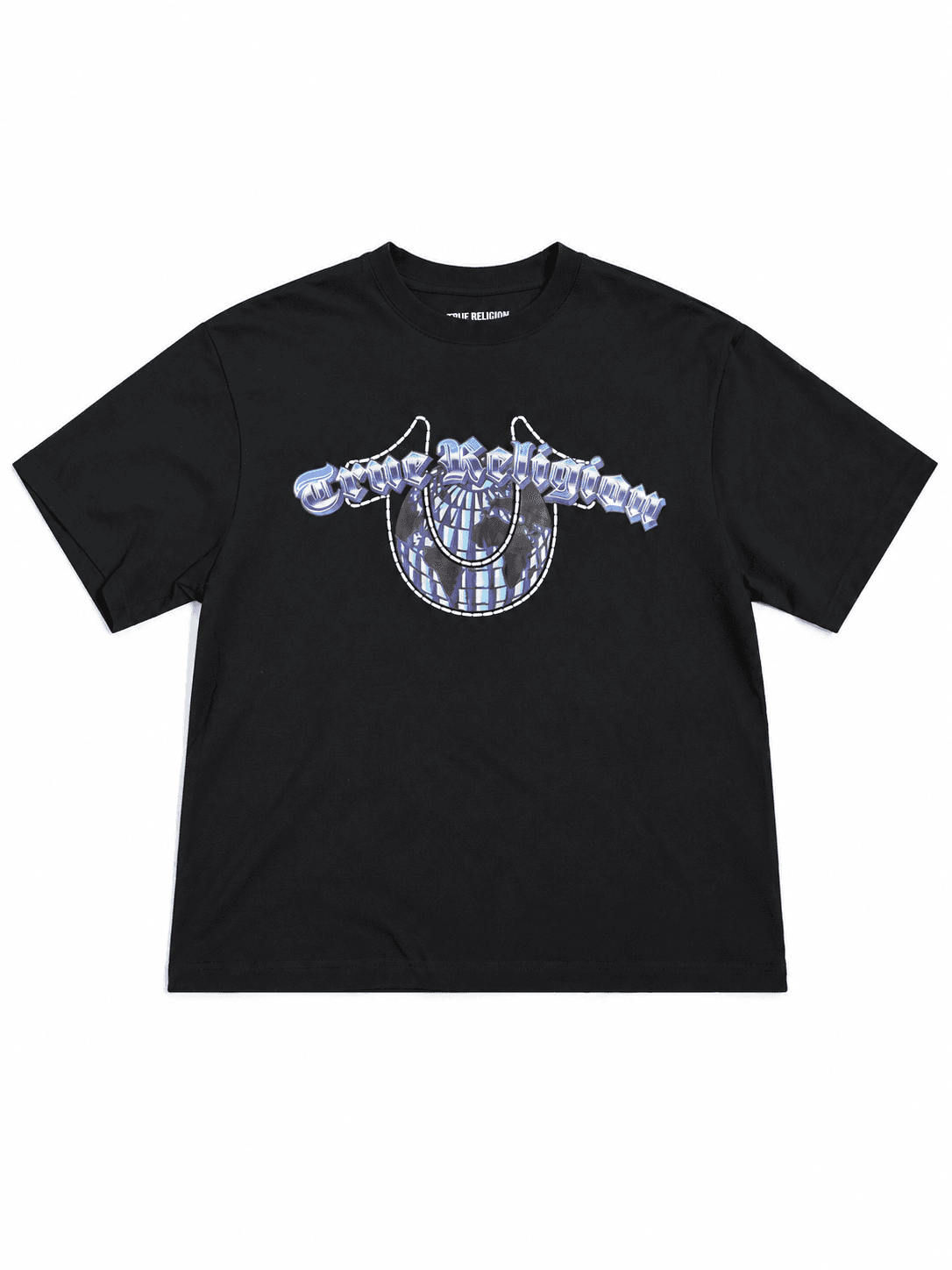 Camiseta True Religion negra gráfica globo