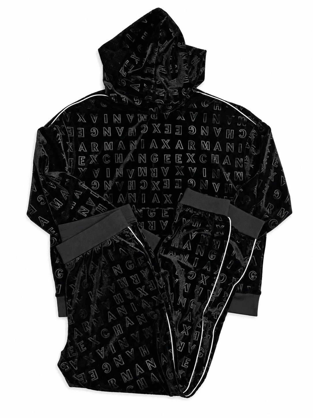 Conjunto Armani Exchange negro terciopelo