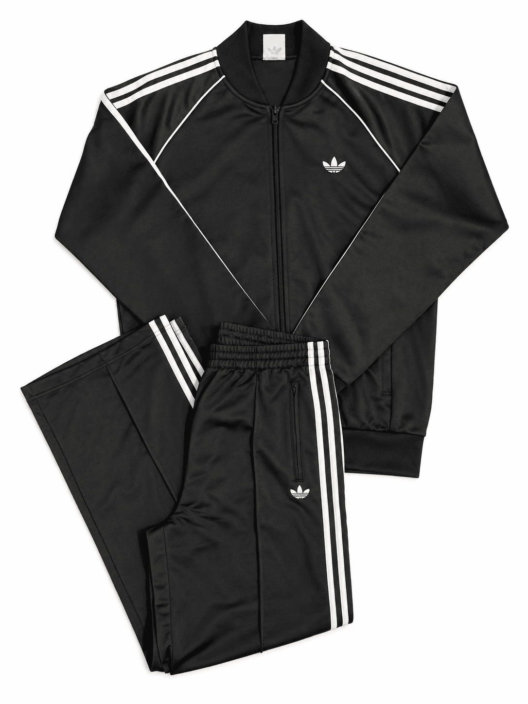 Conjunto deportivo Adidas negro tres rayas
