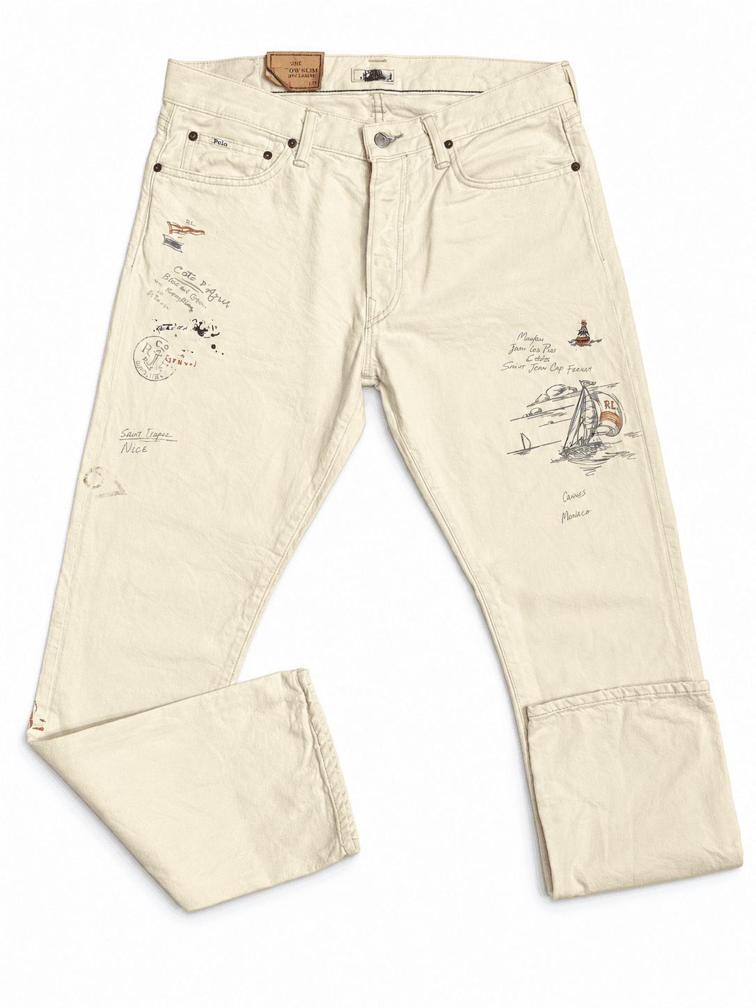 Jean Polo Ralph Lauren crudo estampado