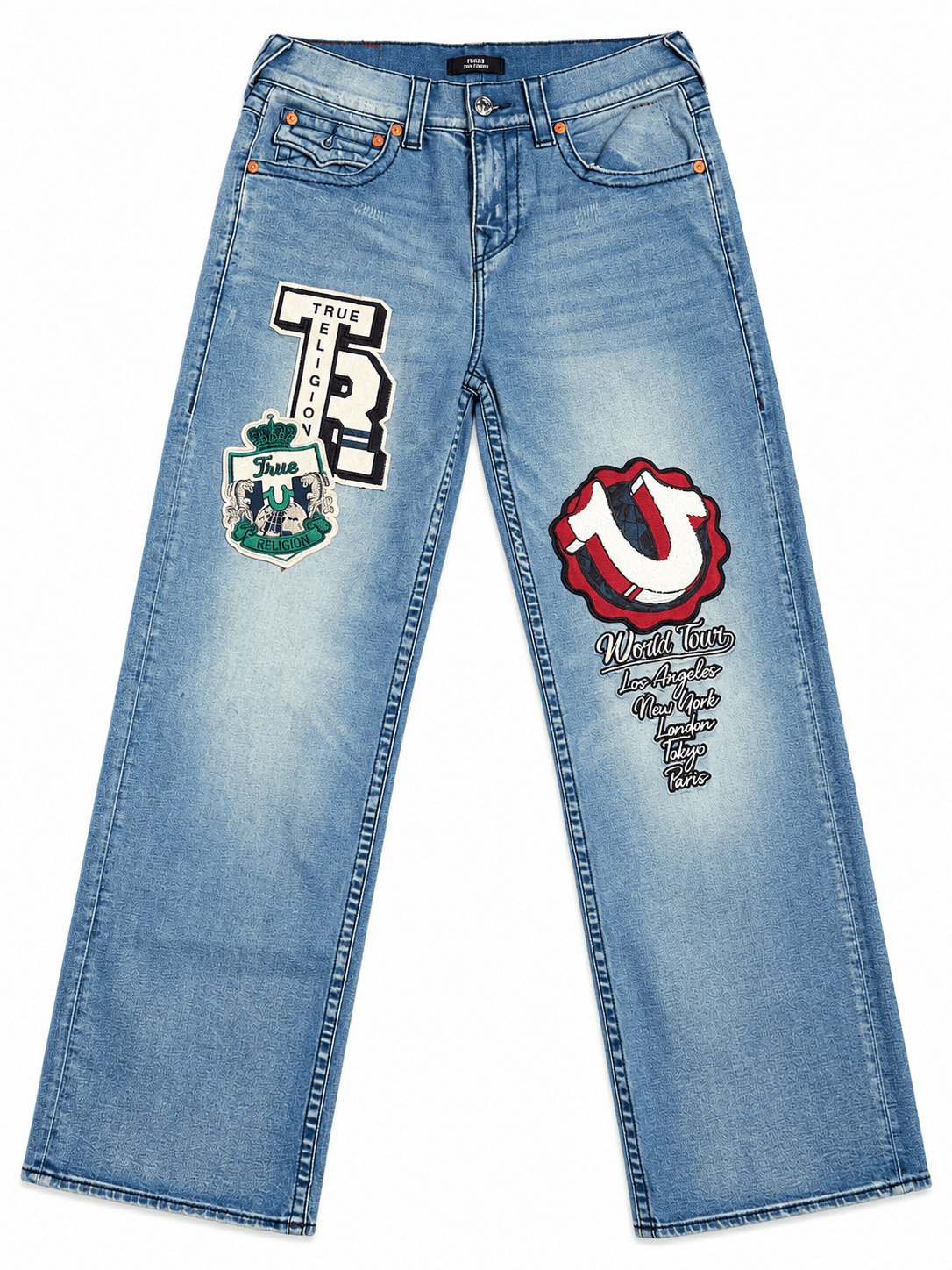 Jean True Religion claro con parches