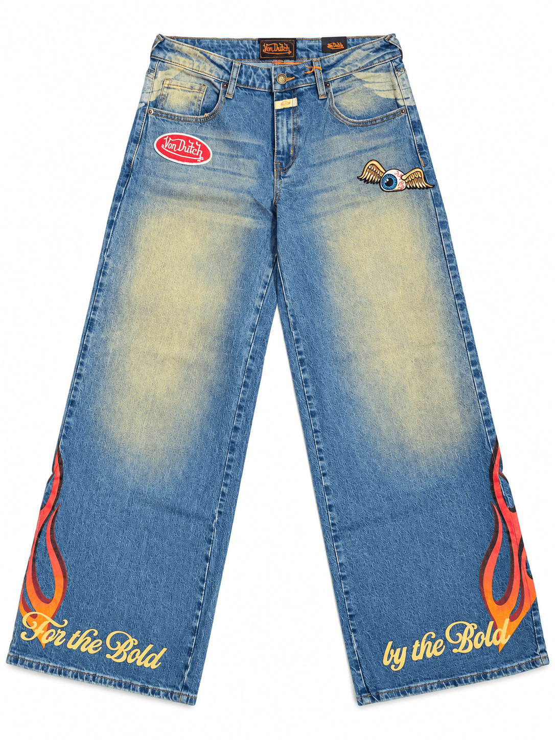 Jean Von Dutch ancho con flamas