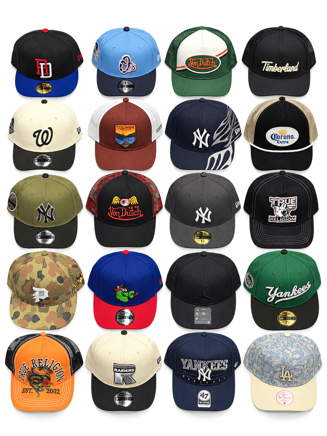 Lote de gorras surtidas