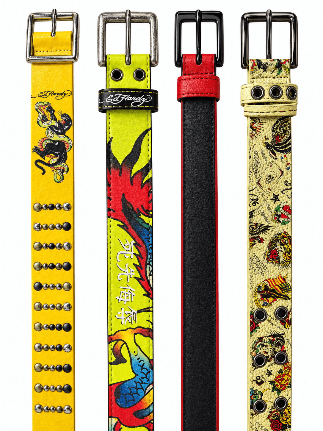 Set de cinturones Ed Hardy multicolor