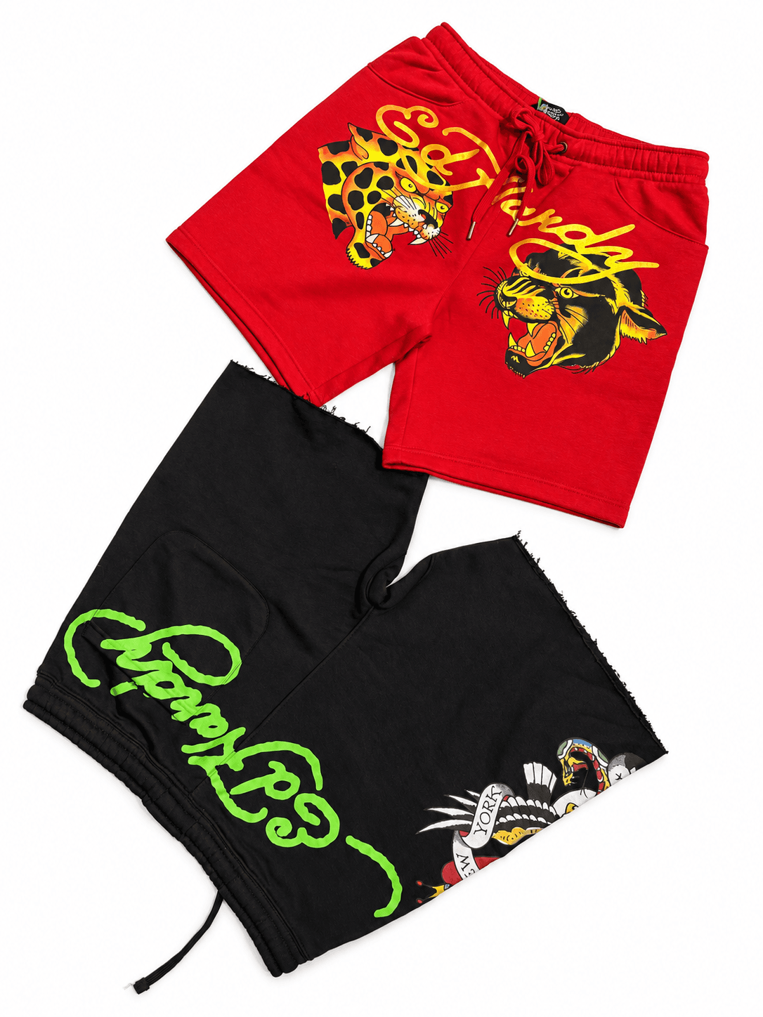 Set de pantalonetas Ed Hardy rojas y negras