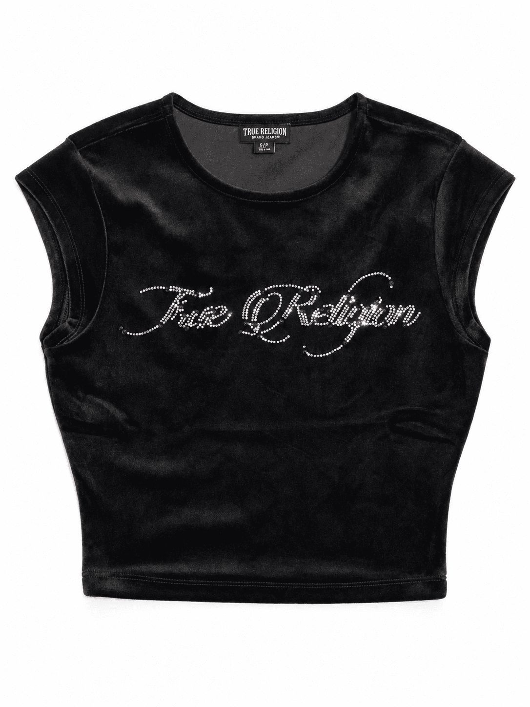 Top True Religion negro terciopelo